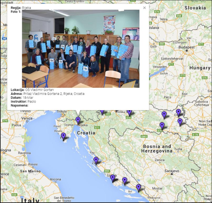 Interaktivna karta teach-the-teacher radionica